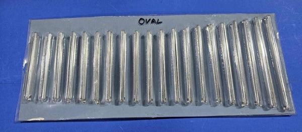 Oval Window - Split Window Individual Rear Vent Chrome Grill Covers